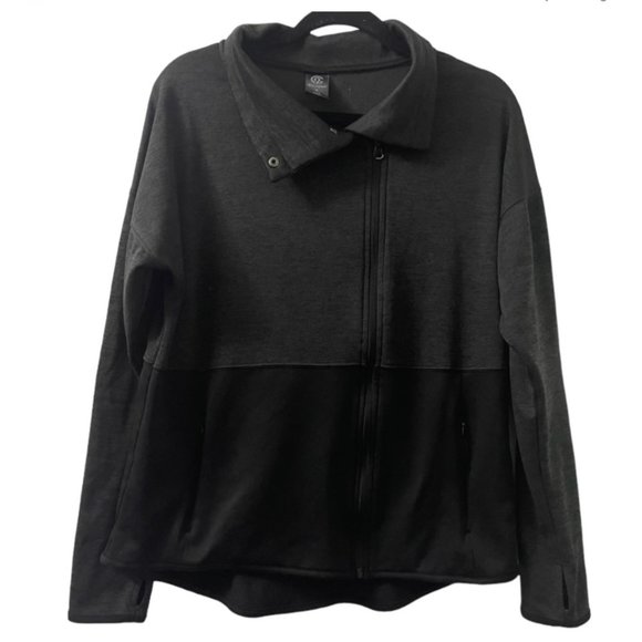 Champion Jackets & Blazers - Champion Lightweight Color Block Jacket with Asymmetrical Zipper Black Medium